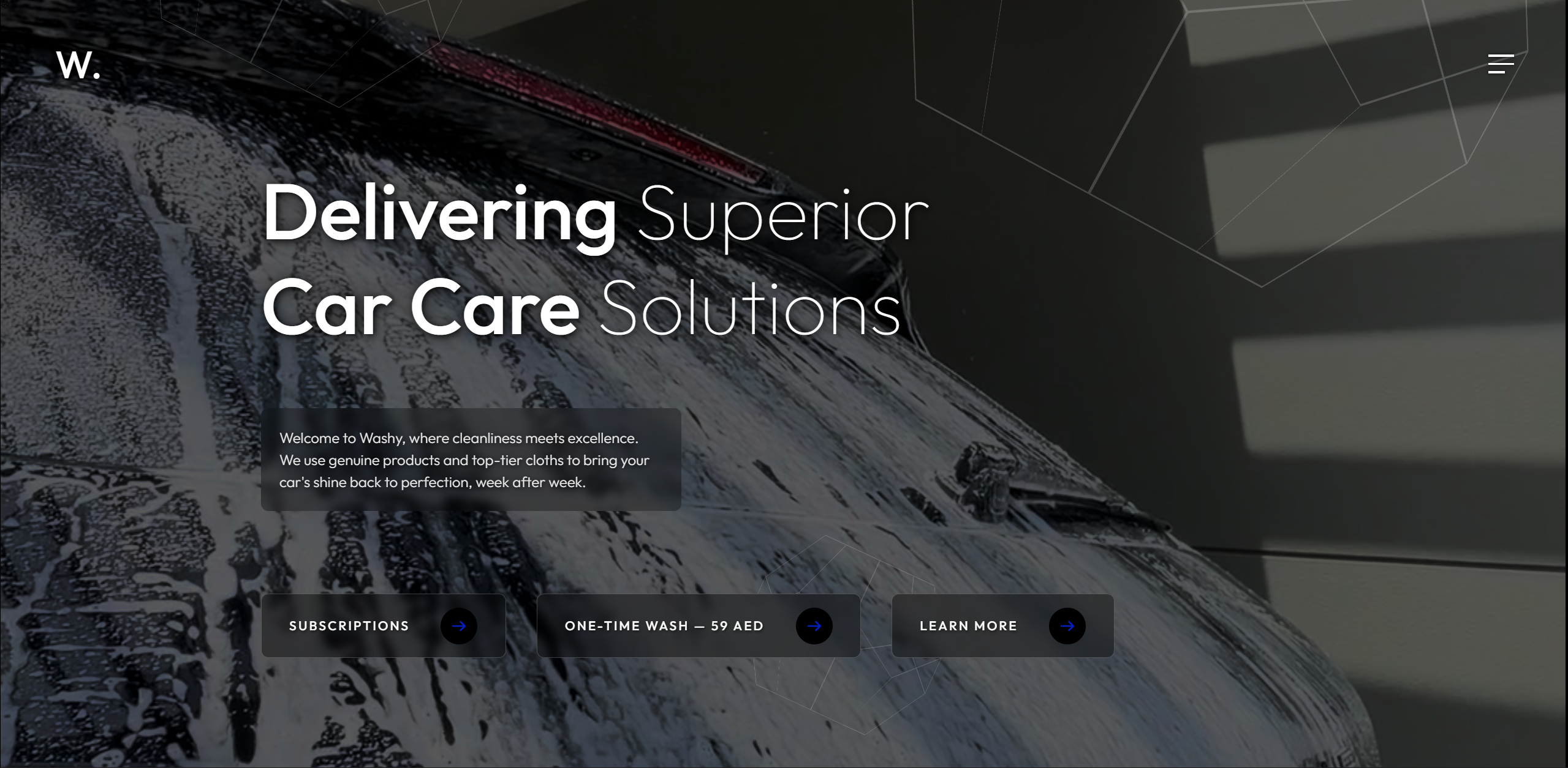 Washy.ae — Car Wash Dubai website screenshot